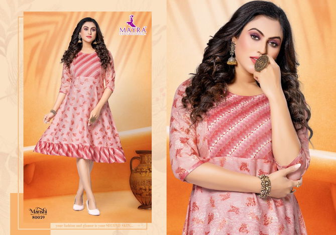 Manshi By Mayra 80059-80066 Anarkali Kurtis Catalog